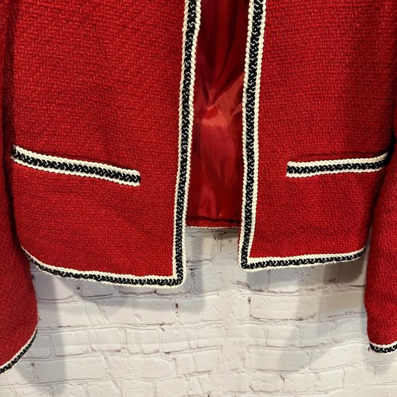 Mango Red Blazer Jacket Size XS - Picture 4 of 6